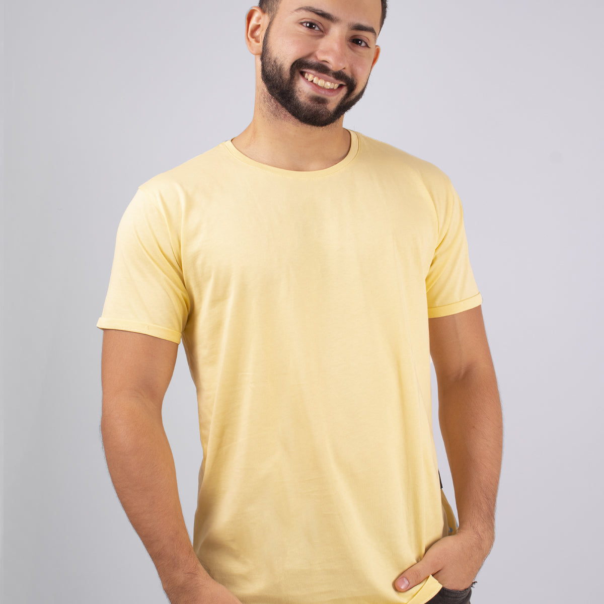 Camiseta hombre Básica Amarilla Clara – Estambul STB