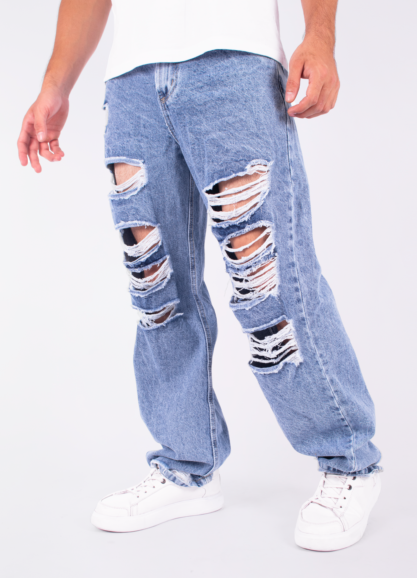 Jean anchos rotos hot sale